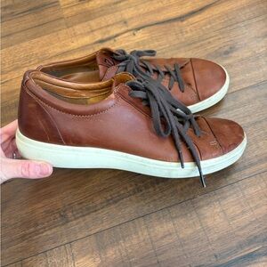 Ecco Soft 7 City Sneakers Shoes Men's 9-9.5 US 43 EU Brown White Leather Street